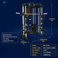 Machine Smith multifonctionnelle avec poulie à câble, pile de poids et panneau de guidage d'exercices – Équipement de fitness commercial pour salle de sport