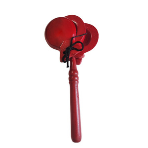 Castagnettes en bois portables pour enfants, instruments de rythme, claquettes pour l'apprentissage et la pratique, vente en gros, instrument de percussion Orff - Product Image 1