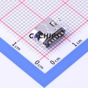 KH-TYPE-C-CB0.8-6P-T USB Connector SMD Connector Type-C Sink Board 6P - Product Image 2