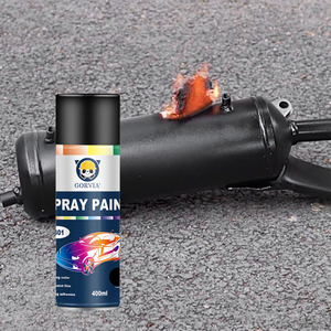 GORVIA P401H Heat Resistant Aerosol Spray <strong>Paint</strong> for Automotive Parts Machinery and High Temperature Metal Surfaces - Product Image 2