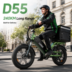 Vélo cargo électrique D55, pneus larges de 20 pouces, moteur 750W, batterie 48V 55Ah, vélo électrique tout-terrain pour livraison longue portée - Product Image 1