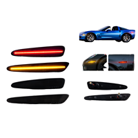 GEMPRO Chevrolet Corvette C6 2005-2013 Feux de position de pare-chocs à LED bleu glace avec lentille fumée 12V Avant/Arrière Rétrofit/Amélioration US