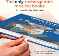 Livres sonores interactifs rechargeables de haute qualité pour enfants avec boutons tactiles, casque et couverture rigide musicale