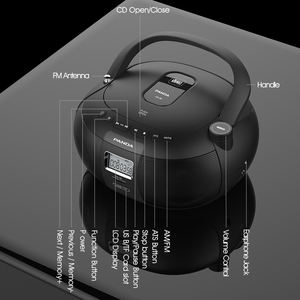 Boombox <span class=keywords><strong>CD</strong></span> portable avec <span class=keywords><strong>radio</strong></span> FM AM ATS Télécommande alimentée par batterie/USB TF Lecteur <span class=keywords><strong>CD</strong></span> de lecture de carte <span class=keywords><strong>Combo</strong></span> - Product Image 4