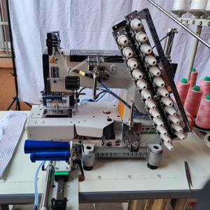 <span class=keywords><strong>Machine</strong></span> à <span class=keywords><strong>coudre</strong></span> multi-aiguilles série ST-008, industrielle, 13 aiguilles, coupe-fil automatique et entraînement automatique - Product Image 2