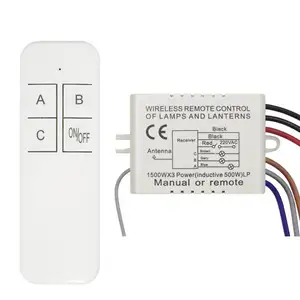 220V rf433mhz cara nirkabel pengendali jarak jauh beralih pencahayaan lampu langit-langit led bagian saklar remote control