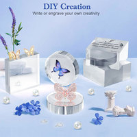 Magasin de bijoux utiliser des anneaux en acrylique transparent bloc d'affichage socle en acrylique Base de support pour le maquillage parfum affichage Riser PMMA bloc