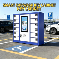 Armoire à clés intelligente pour station de lavage de voitures avec fonction de paiement QR, casier de rangement pour les stations de lavage de voitures communautaires et les parkings souterrains
