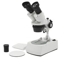 Industrial Inspection Metallurgical Binocular Stereo Microscope Top Bottom LED Illumination 2X/4X Objectives WF10X Eyepiece 360
