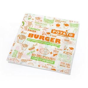 Customized Greaseproof <b>Paper</b> Food Wrapper for Bread Cookies Sandwiches Burgers Single Side Coating Screen Printing Compatible - Product Image 5