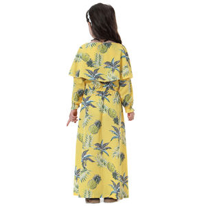 Abbigliamento per Bambini Musulmani Dubai Sud-Est Asiatico Abito Lungo con Maniche Lunghe e Turbante in Poliestere Estivo XXL Istanbul Turchia - Product Image 1