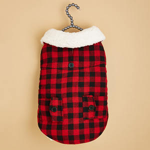 छोटे कुत्तों के लिए नए प्रतिवर्ती ठंडे मौसम कोट गर्म प्यूफर पालतू जैकेट जलरोधक थर्मल कुत्ते जैकेट प्लेड कुत्ते शीतकालीन कोट - Product Image 6