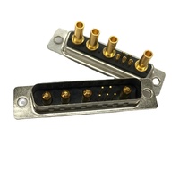 Konektor D-SUB Terminal Tipe 9W4 Male Berarus Tinggi untuk Daya Otomotif 5+4 Pin Komponen Sistem Vakum Tinggi