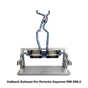 Vortex Exotic Gradient Ti Header <b>Back</b> Setup Featuring Vacuum Valve For Porsche Cayenne 958 958.2 Tuning - Product Image 1