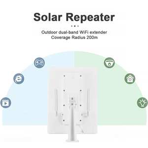 OLAX 4G WiFi Repeater Long <b>Range</b> Outdoor Solar Home Wireless Signal Amplifier Enhanced Expander 300mbps Firewall Wifi Repeater - Product Image 2
