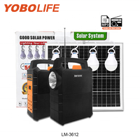 Yobolife pabrik menjual 12V DC Kit energi surya luar ruangan USB Mobile pengisian Solar lampu Kemah VRLA baterai Solar sistem DC