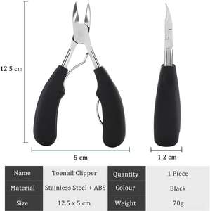 Pince à ongles incarnés professionnelle en acier inoxydable de style japonais OEM personnalisée tondeuse d'orteil à lame incurvée super tranchante - Product Image 2