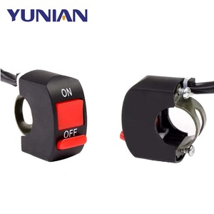 Neues Blitz motorrad EIN Aus Scheinwerfer griffsc halter Draht Elektro fahrzeug LED-Licht Doppel-Druckknopf schalter 50cm Kabel - Product Image 1