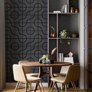 MDF + ポリエステル繊維防音スラット壁音響パネルAkupanelモダン環境に優しい円形グラフィック - Product Image 6