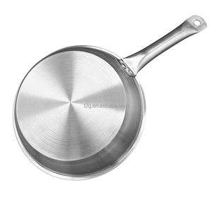 Stainless Steel Frying <b>Pan</b> Round Minimalist Design Oven Safe Dishwasher Safe No Coating <b>Induction</b> Cooker Compatible - Product Image 4