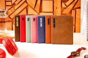 Couverture de passeport en cuir PU Laserable vierge cadeau d'anniversaire de voyage personnalisé porte-étiquette de bagage en cuir végétalien - Product Image 2