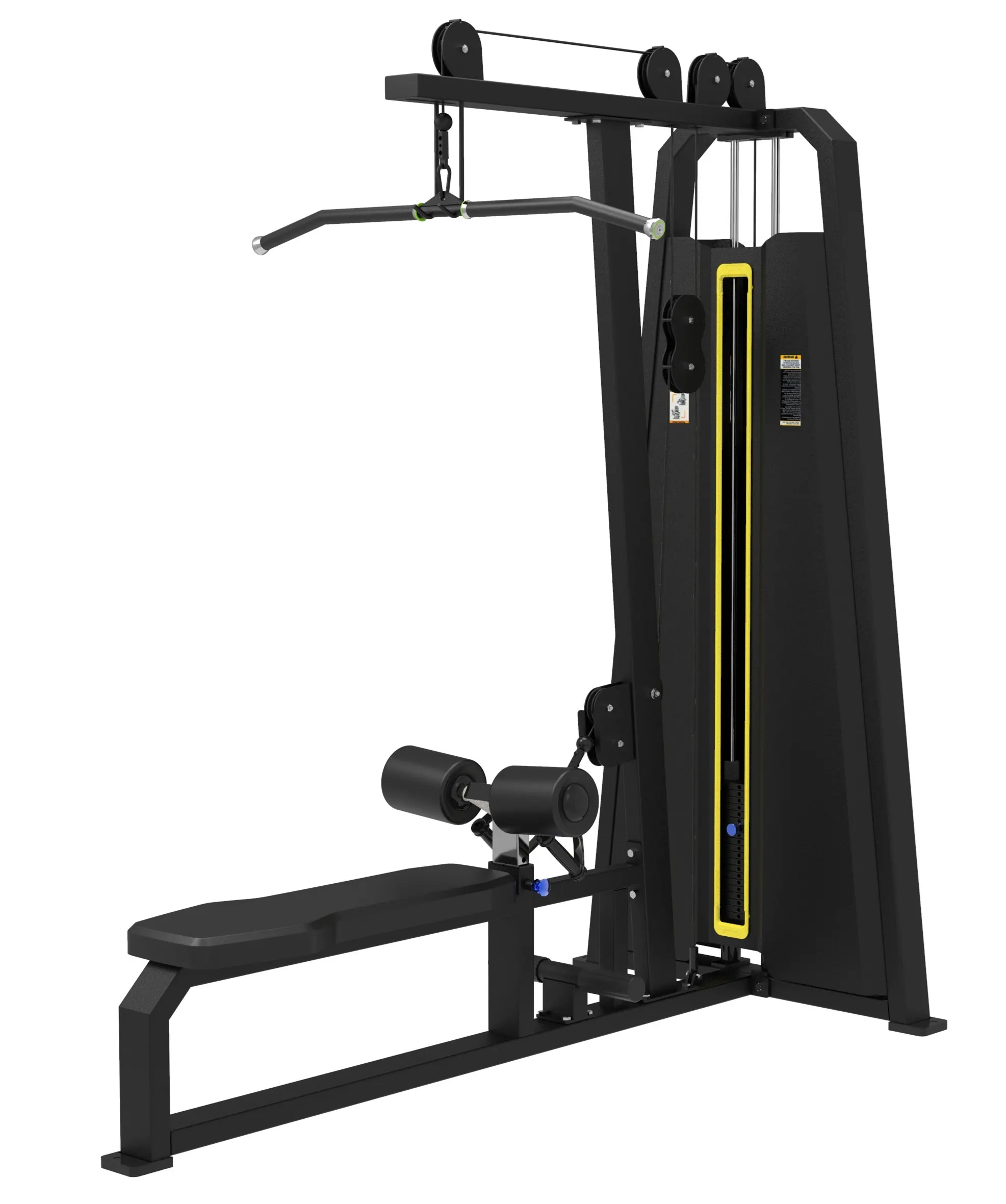 Comercial máquina de ginástica Voltar Extensão Lat Pulldown Baixo de Remo