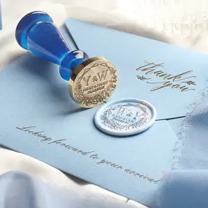 Custom wax seal stamp personalized letters logo pictures customized sealing wax stamp for wedding invitation