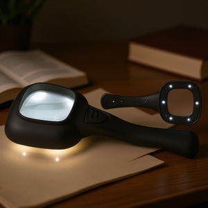 Lampe loupe Fervi avec lumière LED, lentille en cristal 80 mm pour la lecture et l'artisanat - Product Image 3