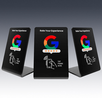 Tarjeta NFC Programable y Reescribible con Código QR para Menú de Reseñas en Redes Sociales, Soporte NFC para Reseñas de Google