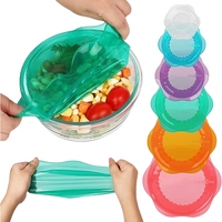 Couvre-bols élastiques réutilisables en silicone, couvercles extensibles pour la conservation des aliments, couvercles hermétiques anti-poussière pour tasses, canettes, bocaux