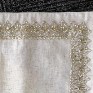 OWENIE-camino <span class=keywords><strong>de</strong></span> <span class=keywords><strong>mesa</strong></span> <span class=keywords><strong>de</strong></span> <span class=keywords><strong>arpillera</strong></span>, Lino Natural beige, bordado, redondo, con encaje - Product Image 5