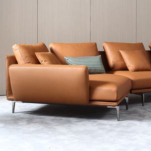 Juego de Sofás Modulares Zayshine de Estilo Italiano Minimalista y Lujoso, Tapizado en Leathaire, para Sala de Estar, <span class=keywords><strong>3</strong></span> y 4 Plazas, Ideal para Villas, Apartamentos y Hoteles, Sofá Esquinero - Product Image 4