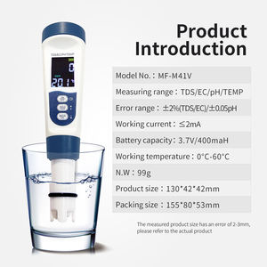 Testador de qualidade da água 4 em 1 ativado por voz inteligente 2025-Medição de pH, TDS, CE e temperatura - Product Image 3