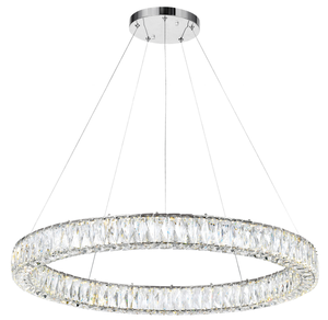 Hiện đại đa-vòng tròn đèn chùm sảnh khách sạn phòng khách trang trí nội thất chiếu sáng 6000K Led pha lê đèn - Product Image 3