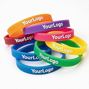 Pulseras Promocionales Baratas con Logotipo Personalizado de Fábrica, Pulseras de Silicona en Blanco para Festivales, Pulseras de Silicona para Eventos - Product Image 1