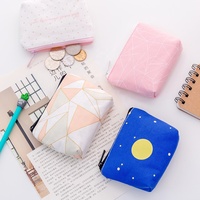 Dompet Koin Kecil Kain Kanvas Kustom untuk Wanita Dompet Mini Print Lucu Tas Uang Kunci Grosir