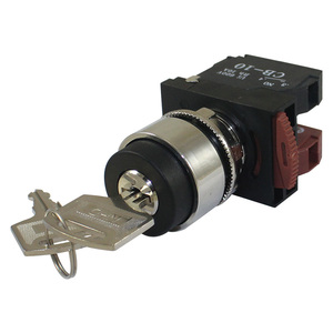 22-قفل مفتاح ، مقاوم للماء IP65 2 موقف ، مفتاح تحكم زر ضغط كحد أقصى. تيار 10A - Product Image 2