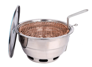 Lưới Nướng BBQ Bằng Đồng Có Tay Cầm, Lưới Nướng Tròn, Lưới Hấp, Làm Mát Cho BBQ Hàn Quốc - Product Image 2