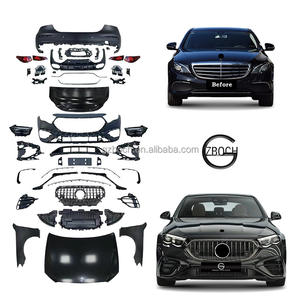 No hay necesidad de cortar W213 a W214 E53 Kits de carrocería para Clase <span class=keywords><strong>E</strong></span> Mercedes Benz W213 Facelift W214 E53 <span class=keywords><strong>AMG</strong></span> Faros delanteros Luces traseras Fender Hood - Product Image 1