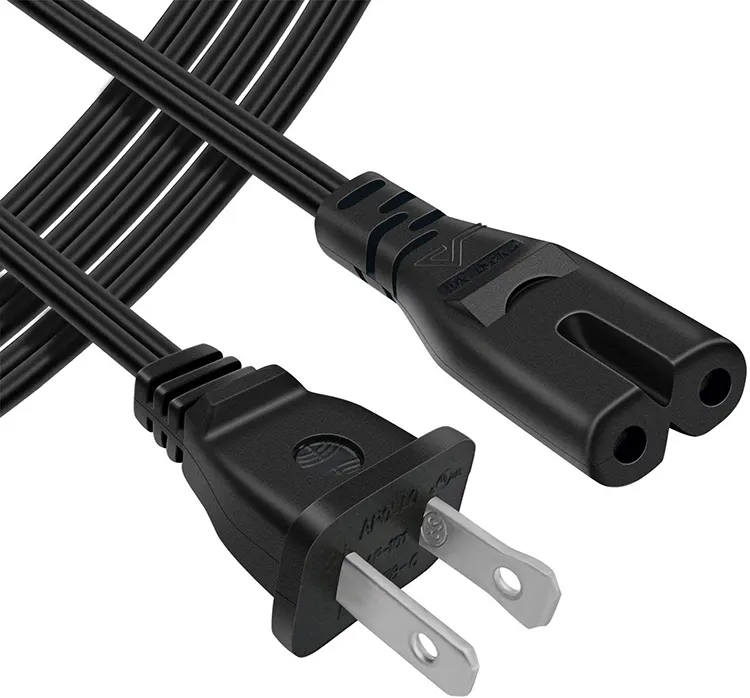 Шэньчжэнь завод 6Ft 2-зубец кабель питания для ПК, ноутбуков и быстрой зарядки 110V 220V