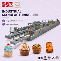 Ligne de production de cupcakes entièrement automatique HG avec système de remplissage central et contrôle PLC
