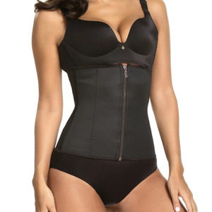 7 Steel Boned <strong>Underbust</strong> Slimming Waist Shapers Corset Zip Hook Latex Girdles Sheath Plus Size Seamless Woven Corset Breathable - Product Image 3