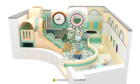 Centre de jeu pour enfants, mini château, zone de fête, toboggan pour enfants, équipement de terrain de jeu intérieur, ensemble de jeux doux