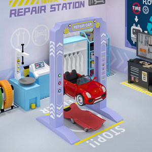 Fabbrica all'ingrosso di personalizzazione <span class=keywords><strong>per</strong></span> <span class=keywords><strong>bambini</strong></span> al coperto stazione di riparazione Auto al coperto stazione Play House - Product Image 1