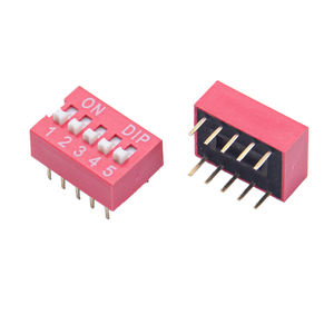 मल्टी पोजीशन सीधे डुबकी स्विच 2.54 मिमी पिच 1p-9p लाल नीले क्षैतिज टॉगल आसान ऑपरेशन dc12v 50ma 6 महीने - Product Image 2
