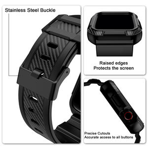 Housse de protection avec bande de bracelet en silicone pour <span class=keywords><strong>Apple</strong></span> <span class=keywords><strong>Watch</strong></span> 9/8/<span class=keywords><strong>7</strong></span>/6/5 Ultra TPU intégré Sport Band pour Iwatch Ultra 49mm - Product Image 5