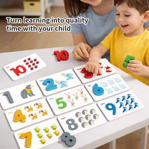 Juego de Palabras Visuales de Madera del 1 al 10, Actividades Preescolares para Niños Pequeños, Tarjetas de Memoria Flash 1 2 3, Juguetes Educativos para Niños - Product Image 5