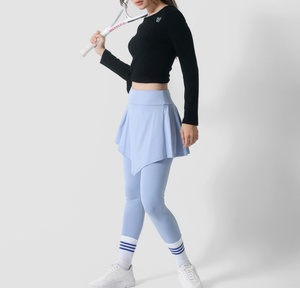 Leggings de fitness absorbants avec poche de <span class=keywords><strong>tennis</strong></span> aux couleurs personnalisées à l'intérieur des vêtements de sport <span class=keywords><strong>jupe</strong></span> plissée de <span class=keywords><strong>tennis</strong></span> taille haute pour femmes - Product Image 5
