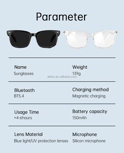 Nouvelles lunettes de soleil V6 MAX tendance unisexe UV400 avec assistant vocal, lecture de musique, appels Bluetooth, sport, lunettes intelligentes IA, vente en gros - Product Image 4