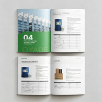 Brochure Aziendale Pieghevole in Tre Parti su Carta Lucida Premium con Rivestimento UV e Stampa Logo Personalizzata